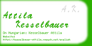 attila kesselbauer business card